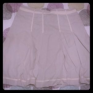 Prague pleated gray and cream skirt